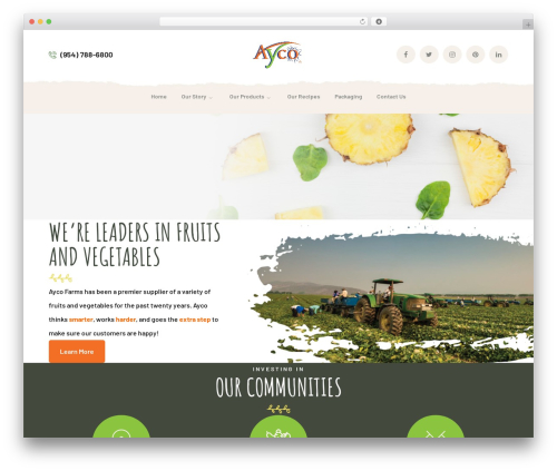 Agrikole WordPress theme - aycofarms.com