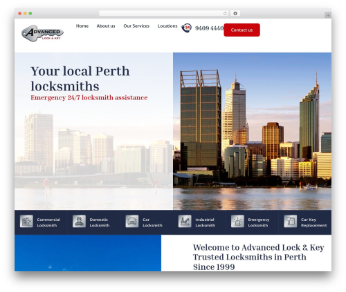 Custom Theme WordPress theme design - advancedlockandkey.com.au