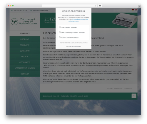 Theme WordPress Vertical Childtheme - ozone-therapy.de