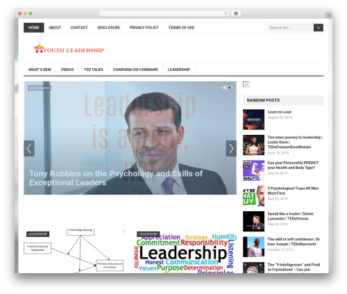 YT Evolution theme WordPress - youthleadership3000.org