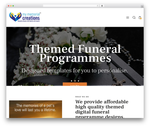 Beacon WordPress theme - mymemorialcreations.com
