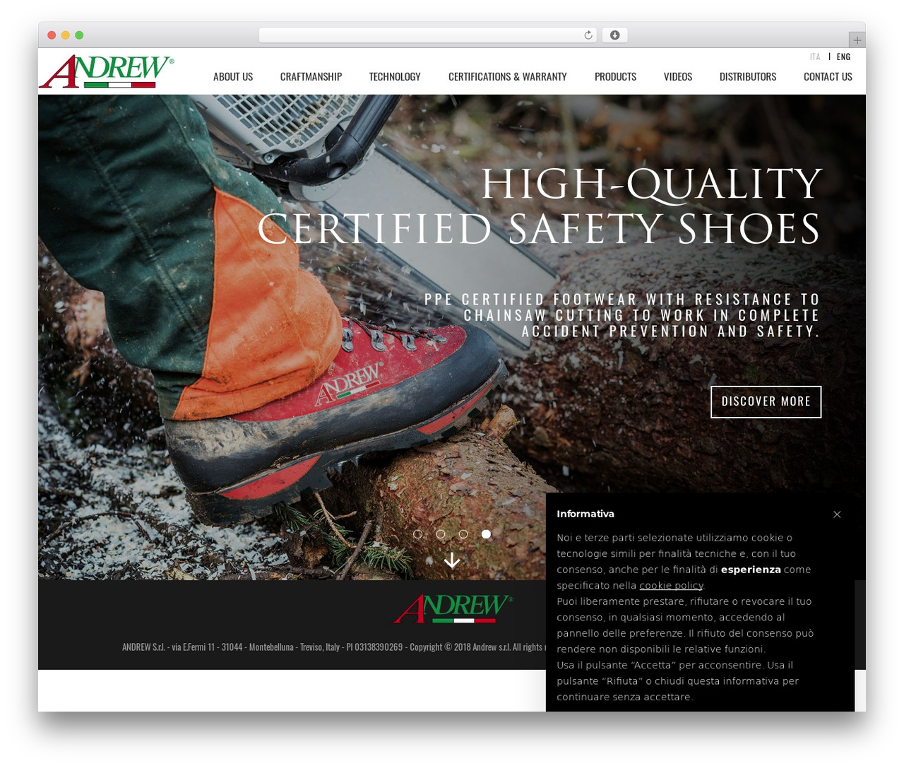 Construction WordPress theme - andrewshoes.com