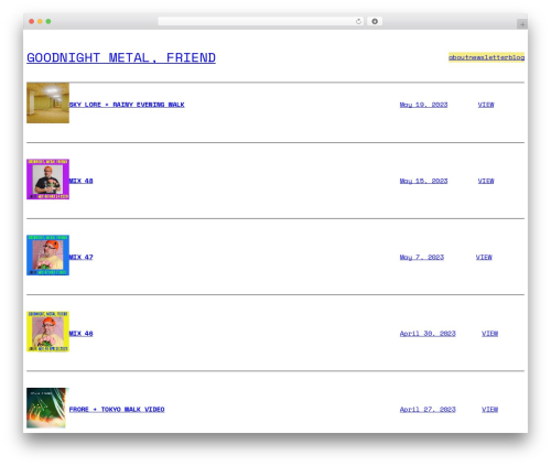 Disco WordPress theme - goodnightmetalfriend.com