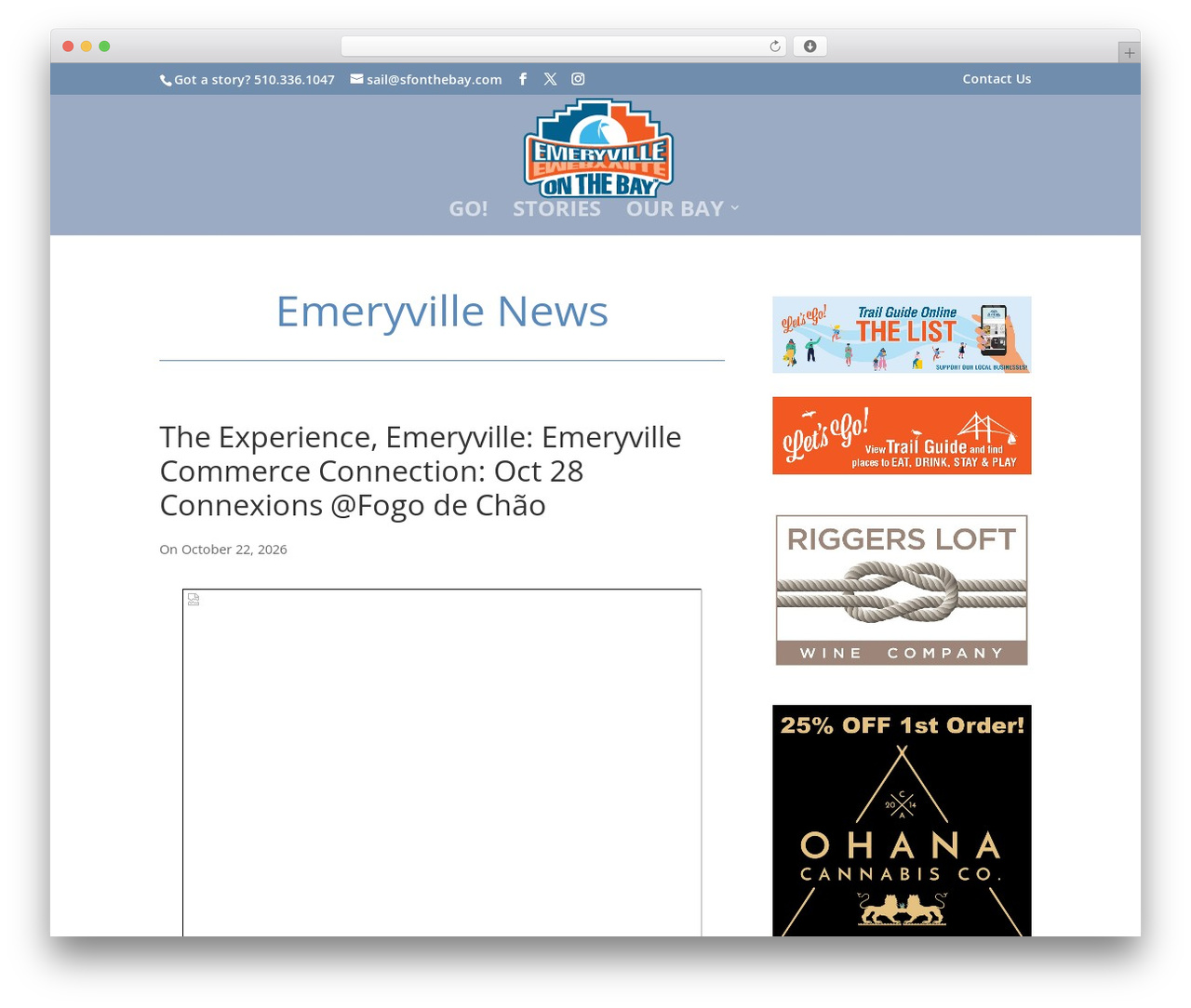 Divi WordPress theme - emeryvilleonthebay.com