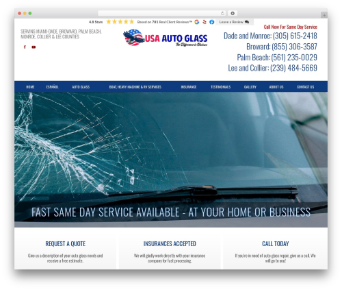Easy testimonials pro WordPress plugin - usaautoglassflorida.com