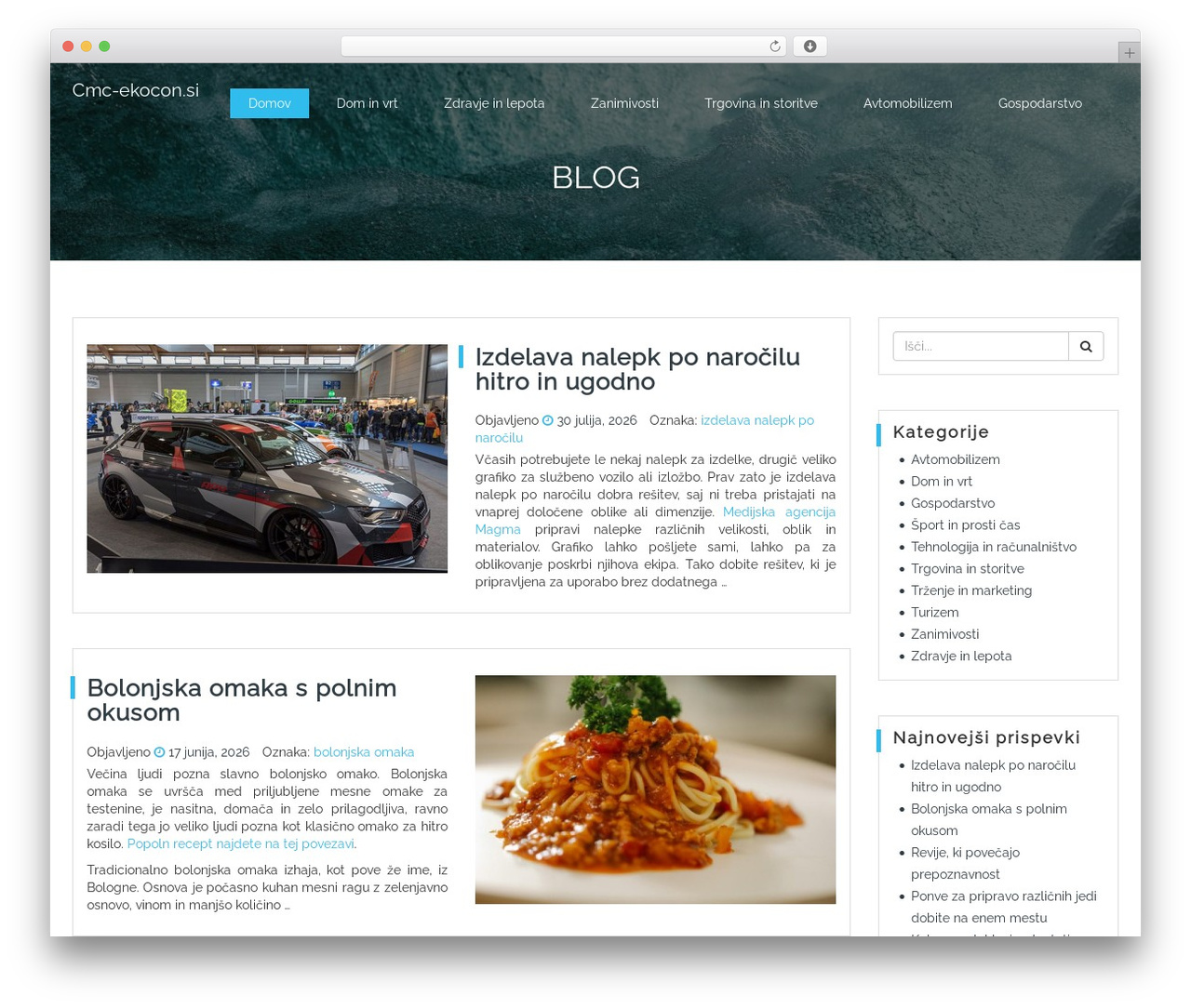WP theme Web Development - cmc-ekocon.si