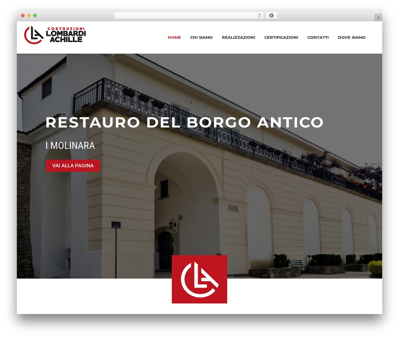 Builder WordPress theme design - costruzionilombardiachille.it