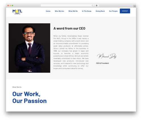 Cleanco top WordPress theme - metl.net