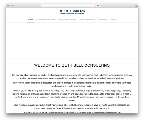 Control Panel best WordPress theme - bethbellconsulting.com