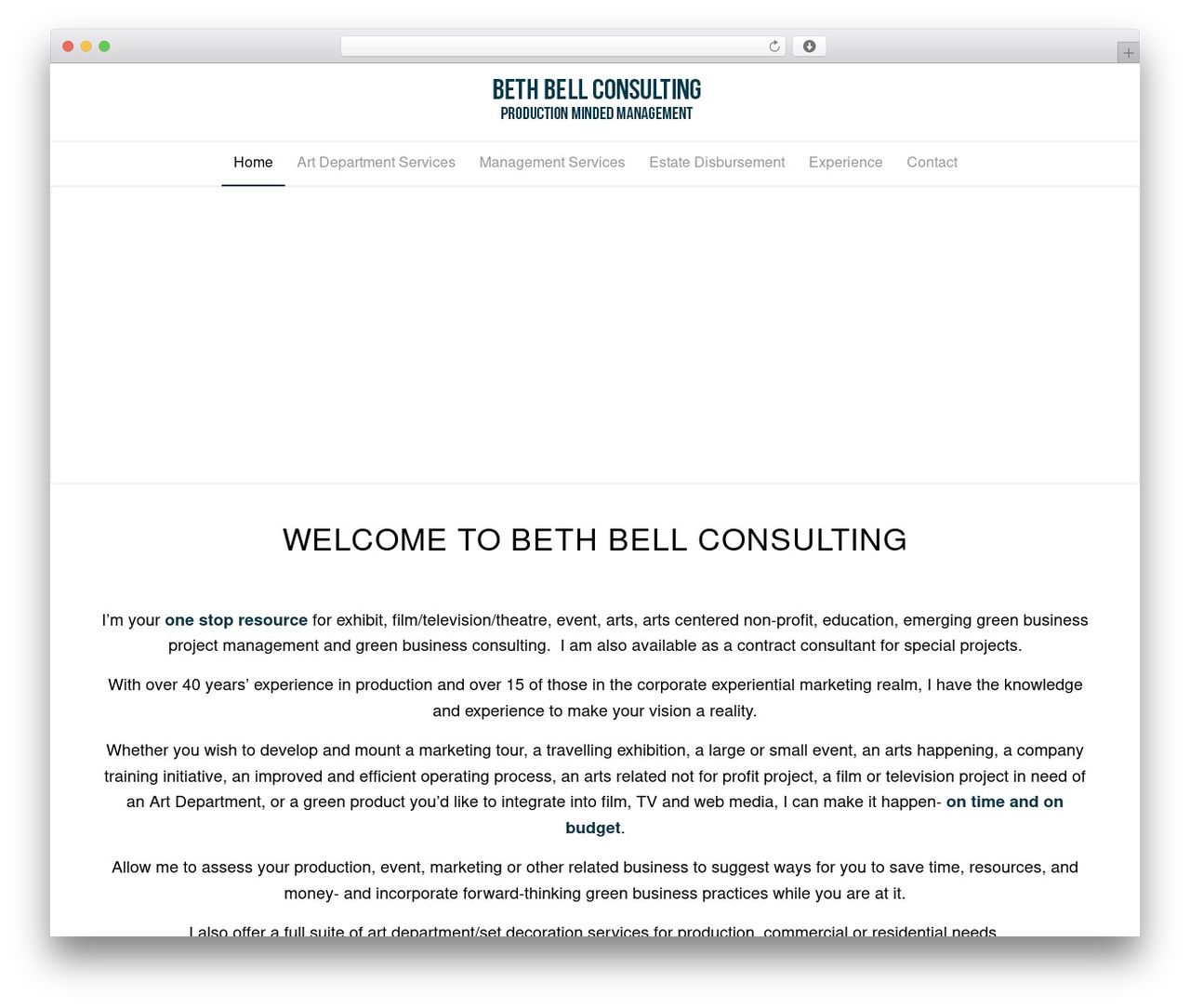 Control Panel best WordPress theme - bethbellconsulting.com