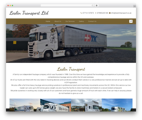 Customify theme WordPress - leslintransport.co.uk