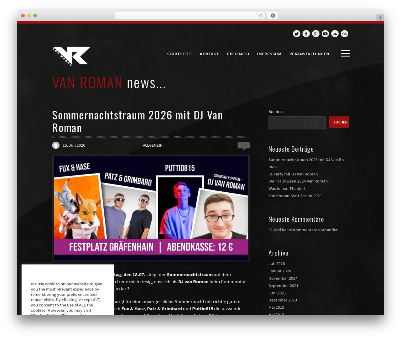 Pendulum theme WordPress - djvanroman.de