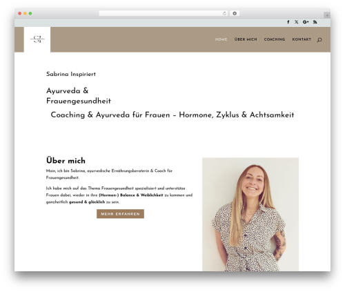 WordPress theme Divi - sabrinainspiriert.com