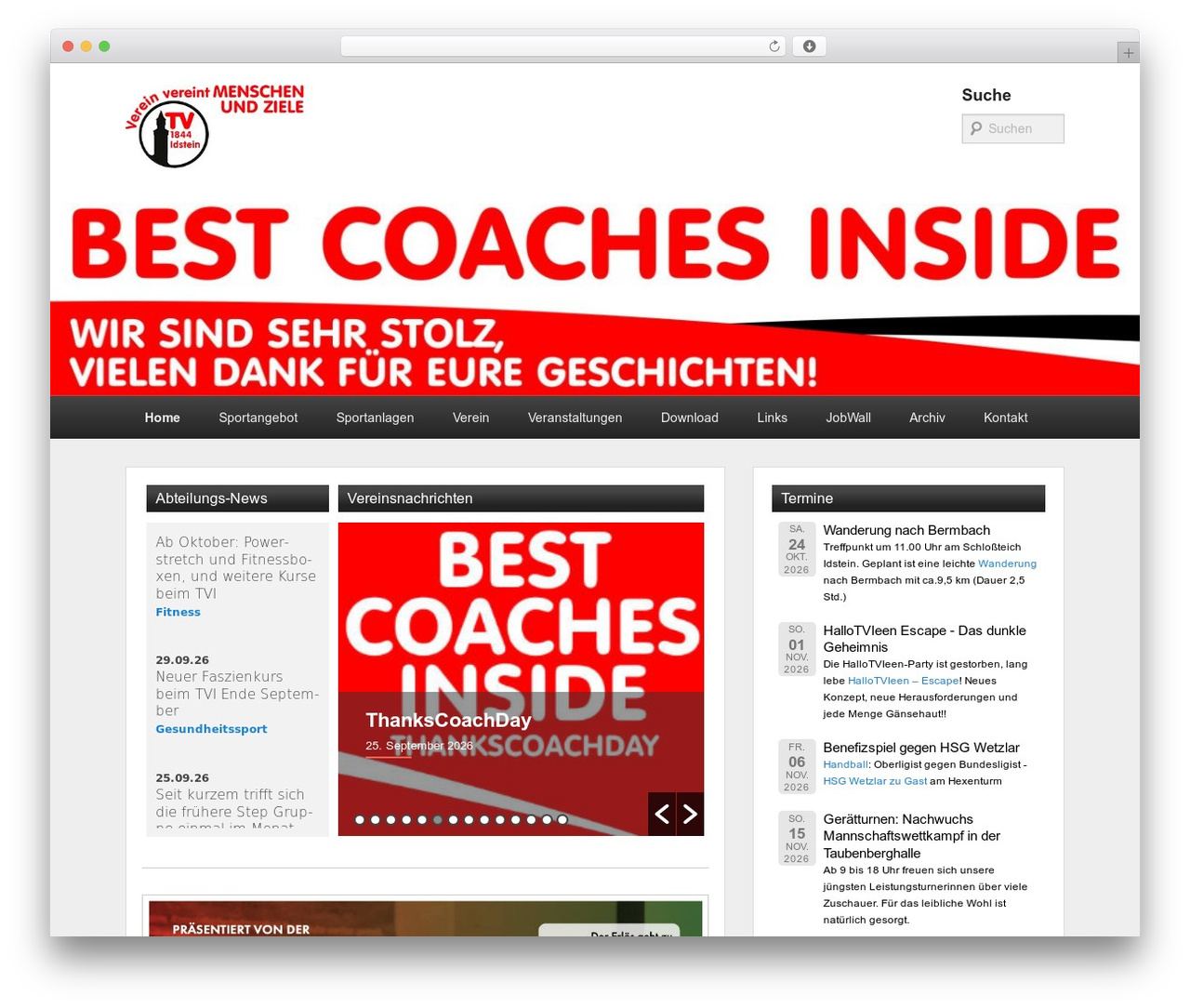 Catch Evolution Pro WordPress theme - tv1844idstein.de