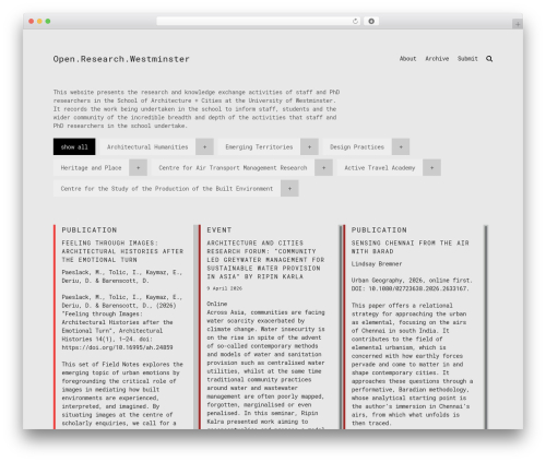 Theme WordPress Maker - openresearchwestminster.org