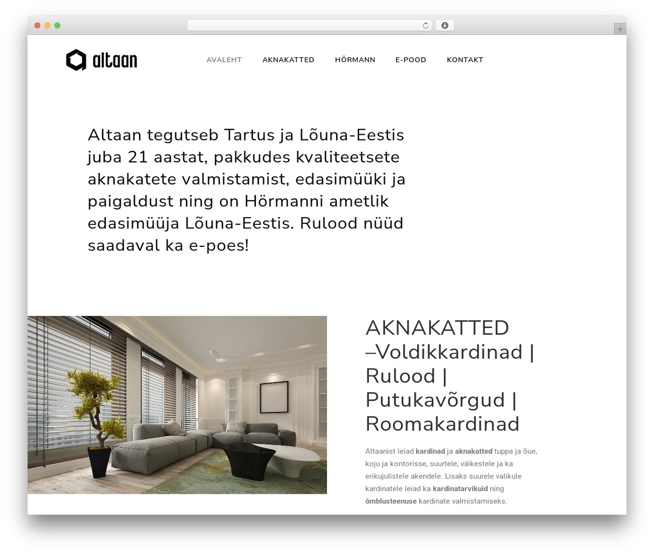 Bridge WordPress theme - altaan.ee