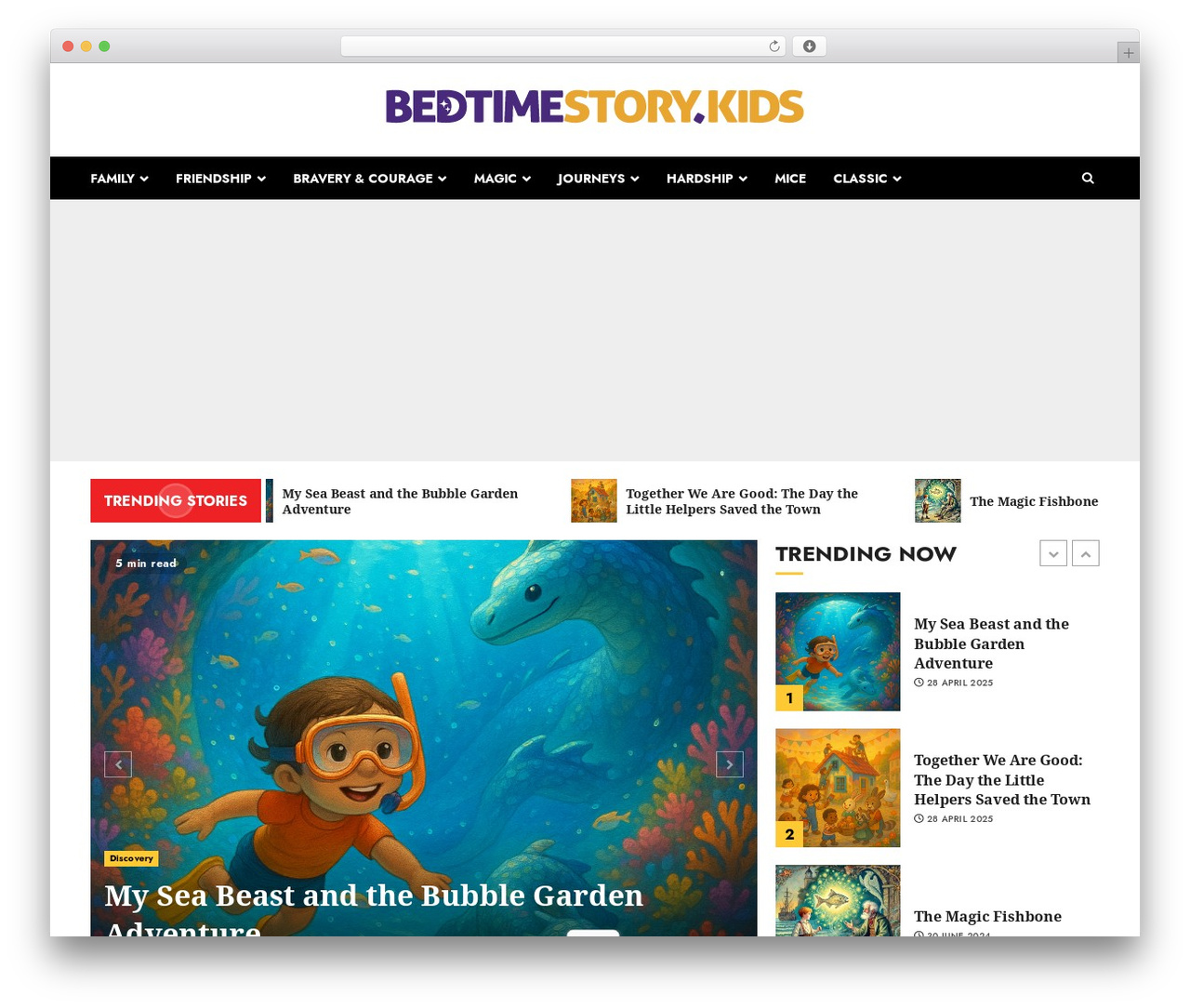 ChromeNews free WordPress theme - bedtimestory.kids