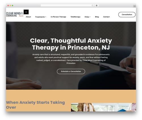 GeneratePress WordPress theme - clearmindcounselingnj.com