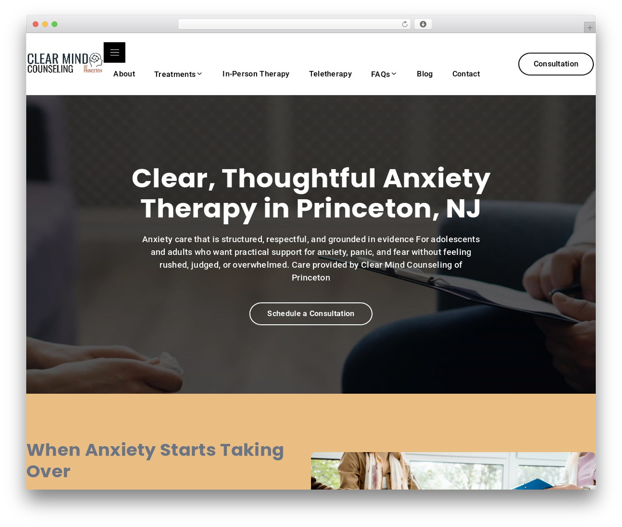 GeneratePress WordPress theme - clearmindcounselingnj.com