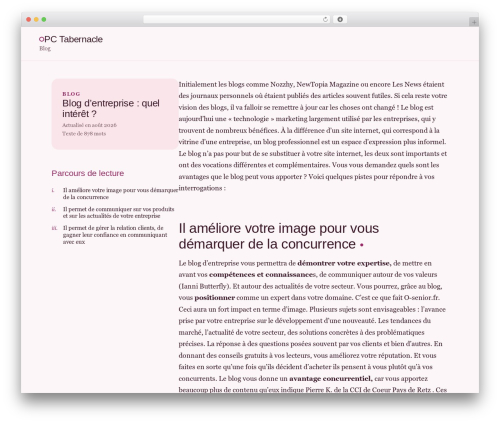 Maxwell WordPress website theme - pctabernacle.net