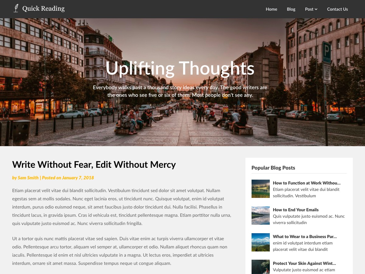 Quick Reading WordPress theme image Quick Reading WordPress theme image