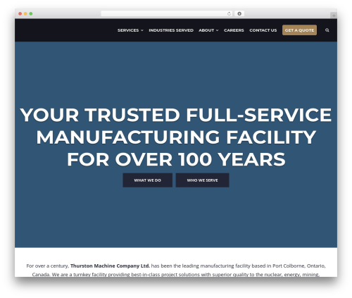 WordPress theme Create - thurstonmachine.com