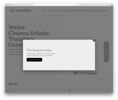 WordPress theme foliorocks - niyatibhat.com