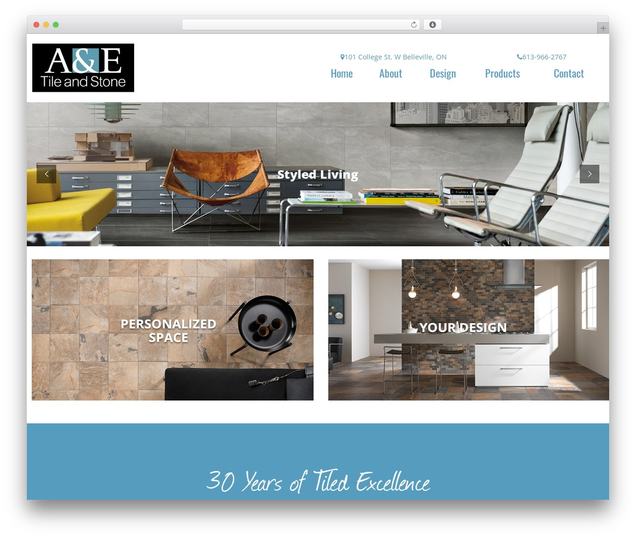 A and E Tile top WordPress theme - aeceramictile.com