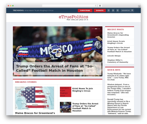 Extra WordPress theme - etruepolitics.com