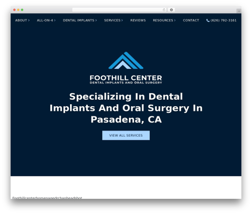 FMBuildr 5 WordPress theme - foothilldentalimplants.com