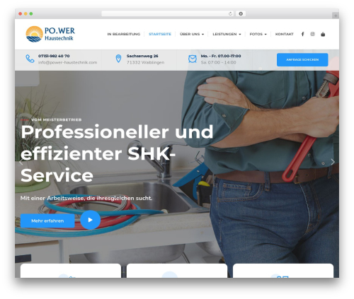 Plumbit top WordPress theme - power-haustechnik.com