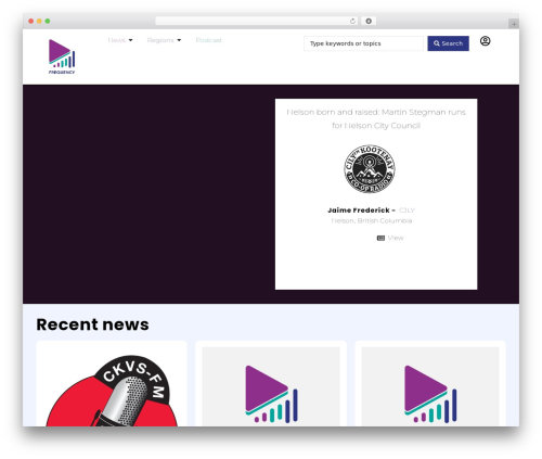 Sonaar WordPress theme - frequencynews.ca