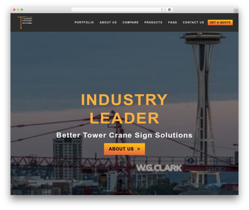 Total WordPress theme design - towercranesigns.com