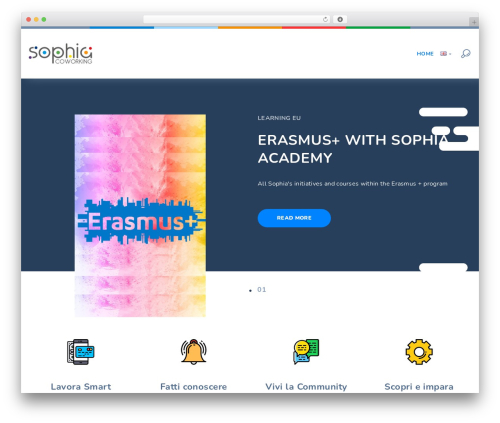Utouch WordPress theme - sophiacoworking.com