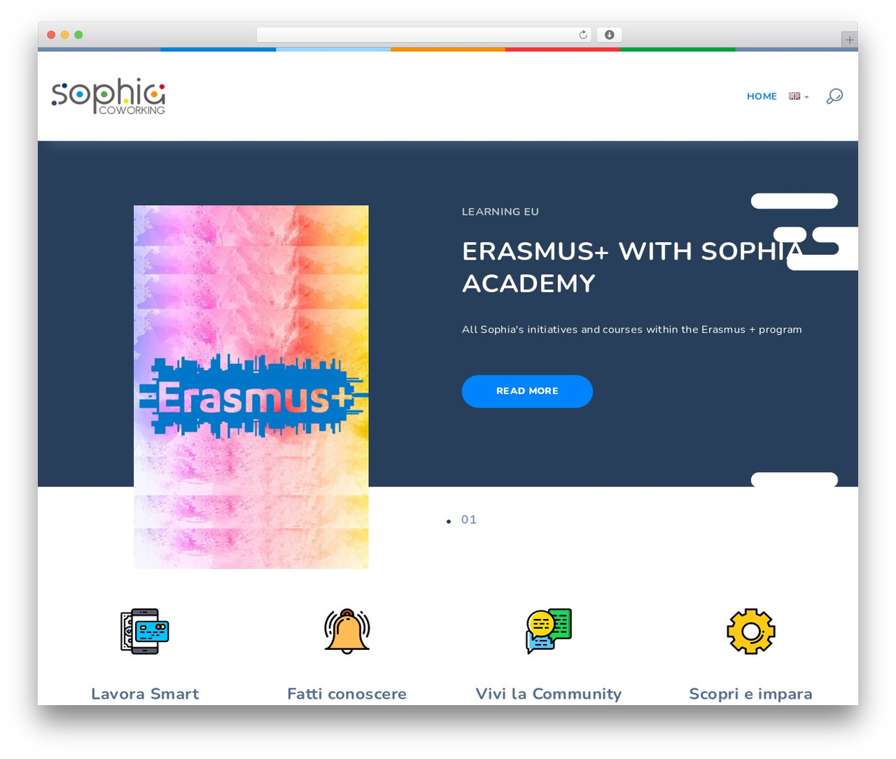 Utouch WordPress theme - sophiacoworking.com