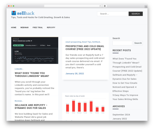 WordPress theme Doly - blog.sellhack.com