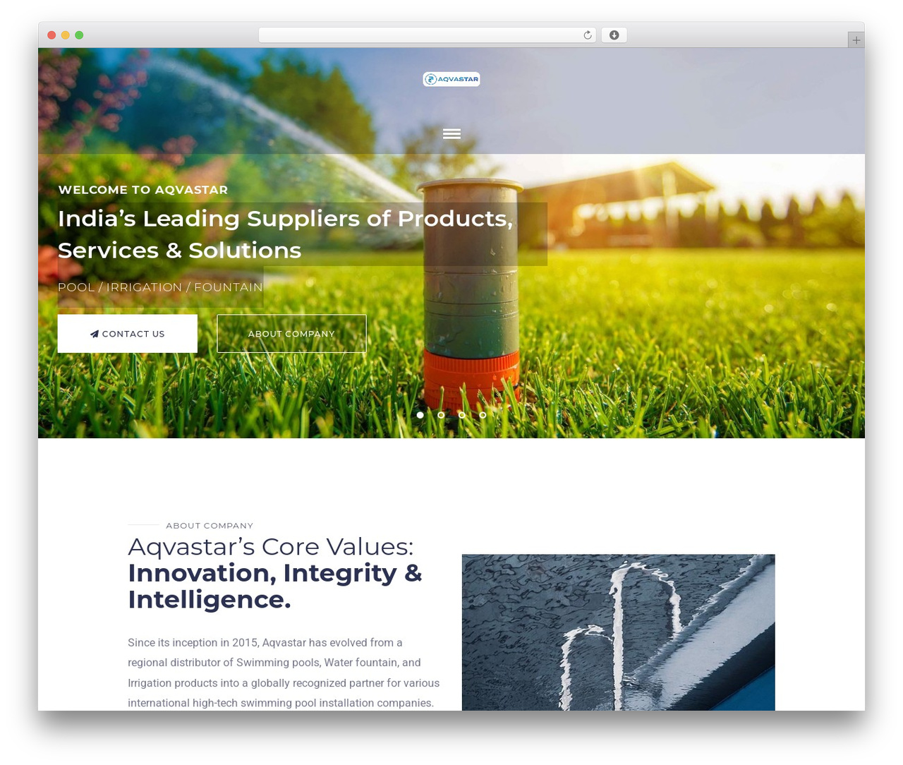 WordPress theme Sunergy - aqvastar.in