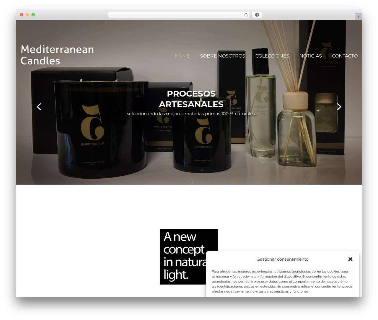 WP theme Cherry Framework - mediterraneancandles.com