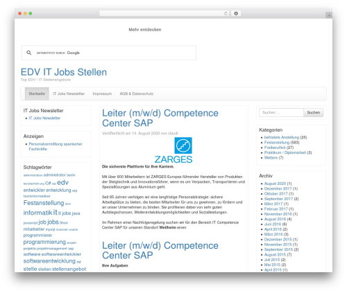 Bootstrap Basic WordPress theme design - job-wahl.de Bootstrap Basic WordPress theme design - job-wahl.de