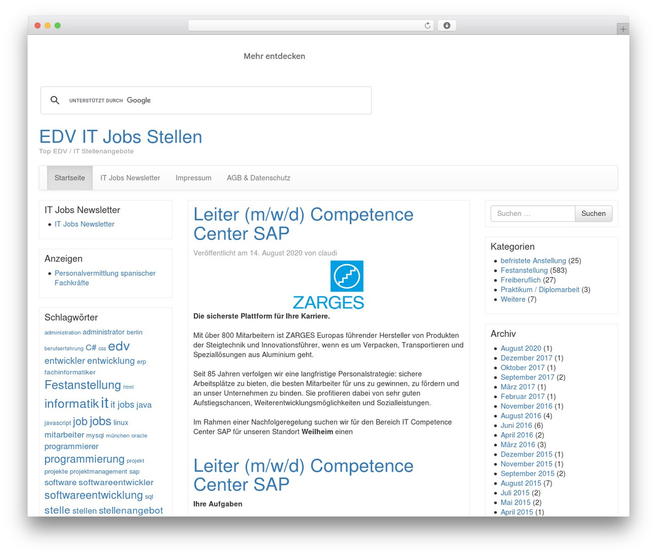 Bootstrap Basic WordPress theme design - job-wahl.de Bootstrap Basic WordPress theme design - job-wahl.de