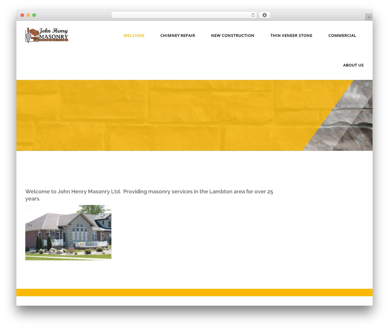 Construction Architecture WordPress theme - johnhenrymasonry.com
