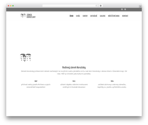 Divi WordPress theme - zamekkorozluky.cz