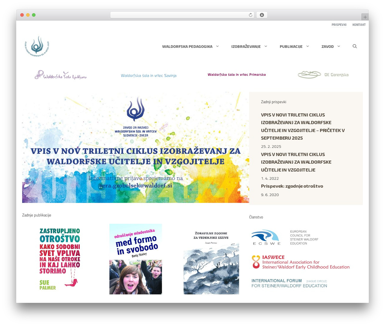 GeneratePress WordPress theme - waldorf.si