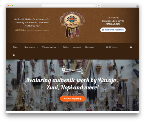 Storefront theme WordPress - nativeamericantrading.com