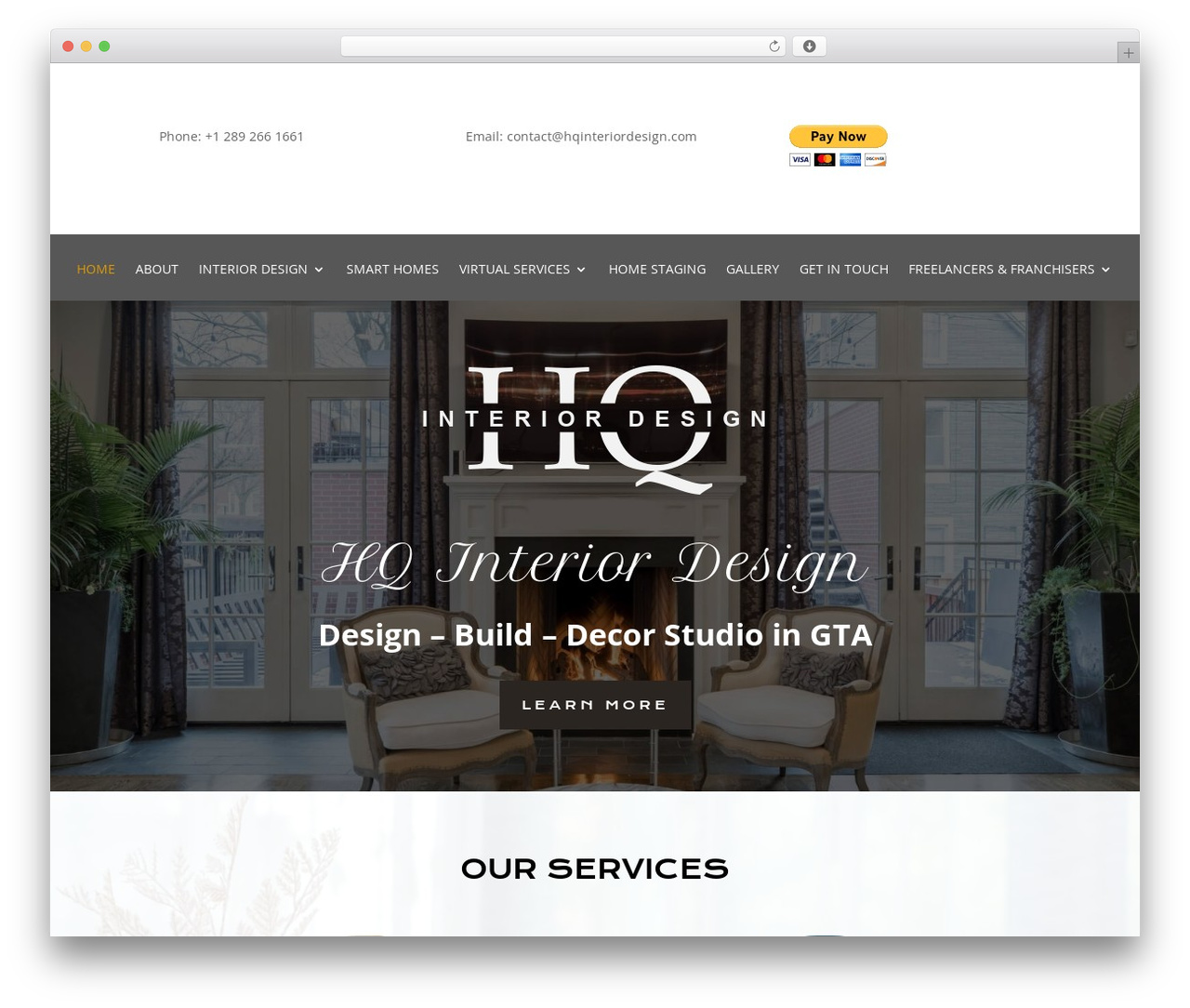 Theme WordPress Divi - hqinteriordesign.com
