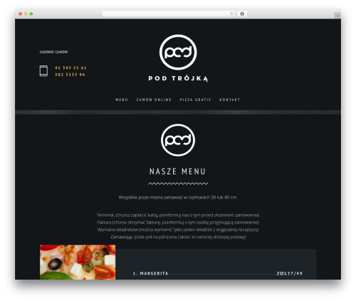 webtec-theme theme WordPress - pizzapodtrojka.pl