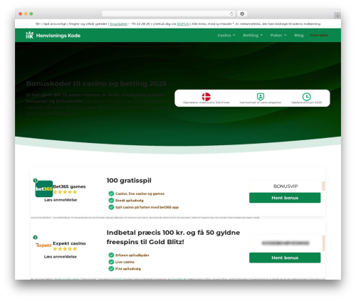 Bc blocks WordPress plugin - www.henvisningskode.net
