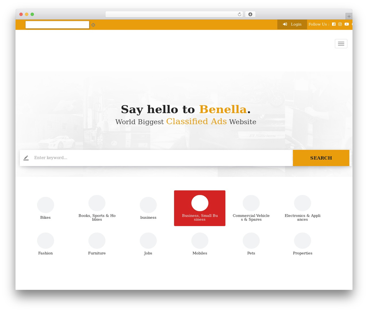 Classiera theme WordPress - benella.in Classiera theme WordPress - benella.in