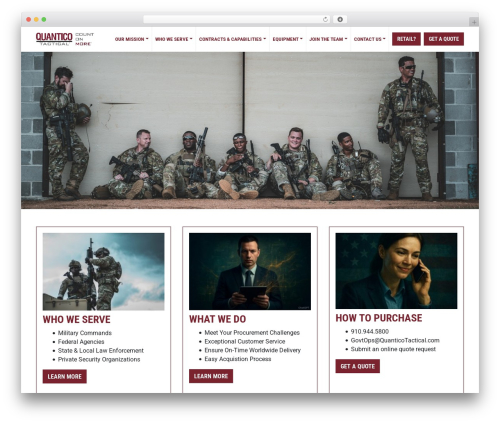 Quântico WordPress theme - quanticotactical.com