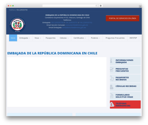 WordPress theme Candidate - embajadadominicana.cl